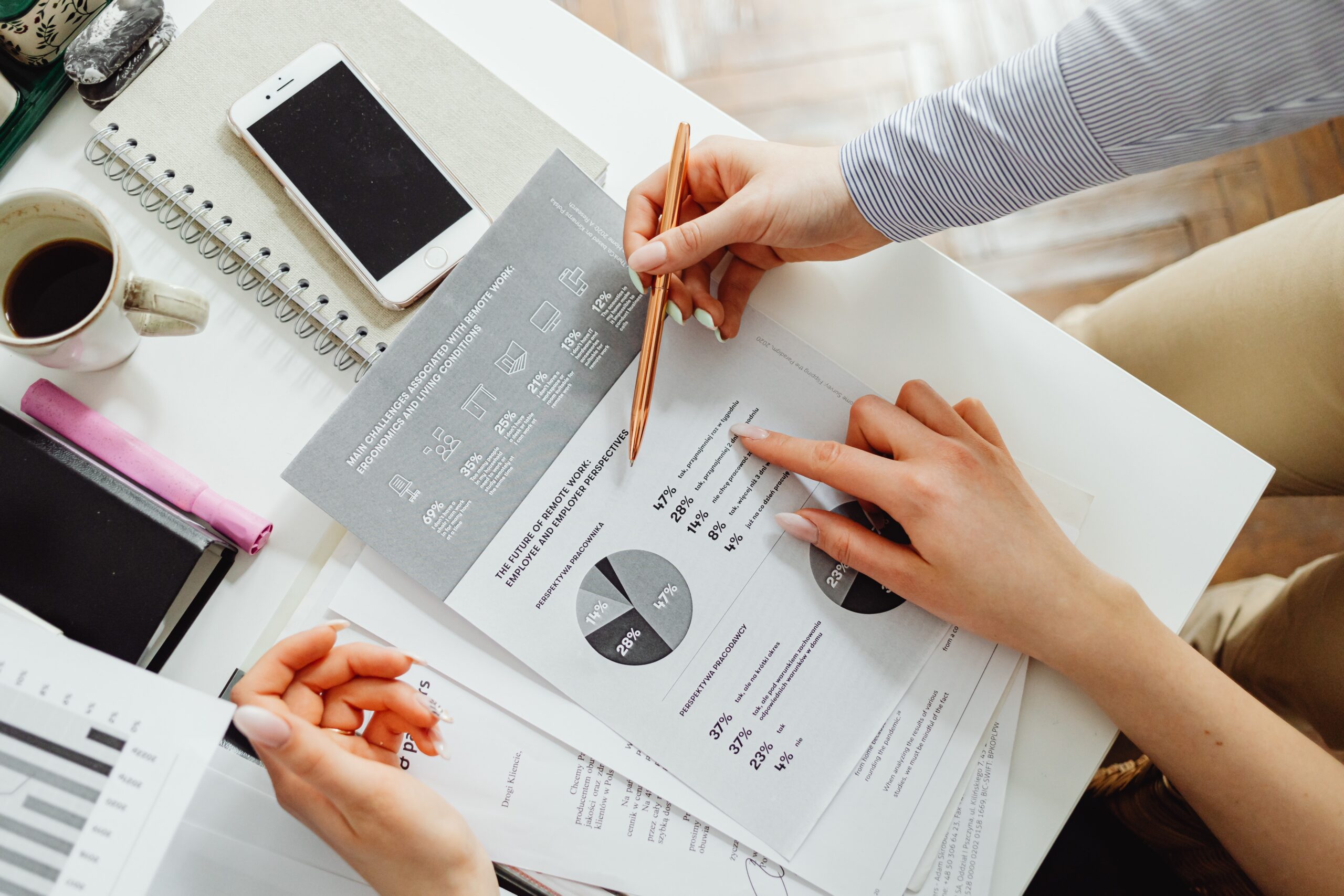 Close up photo of accounting documents
